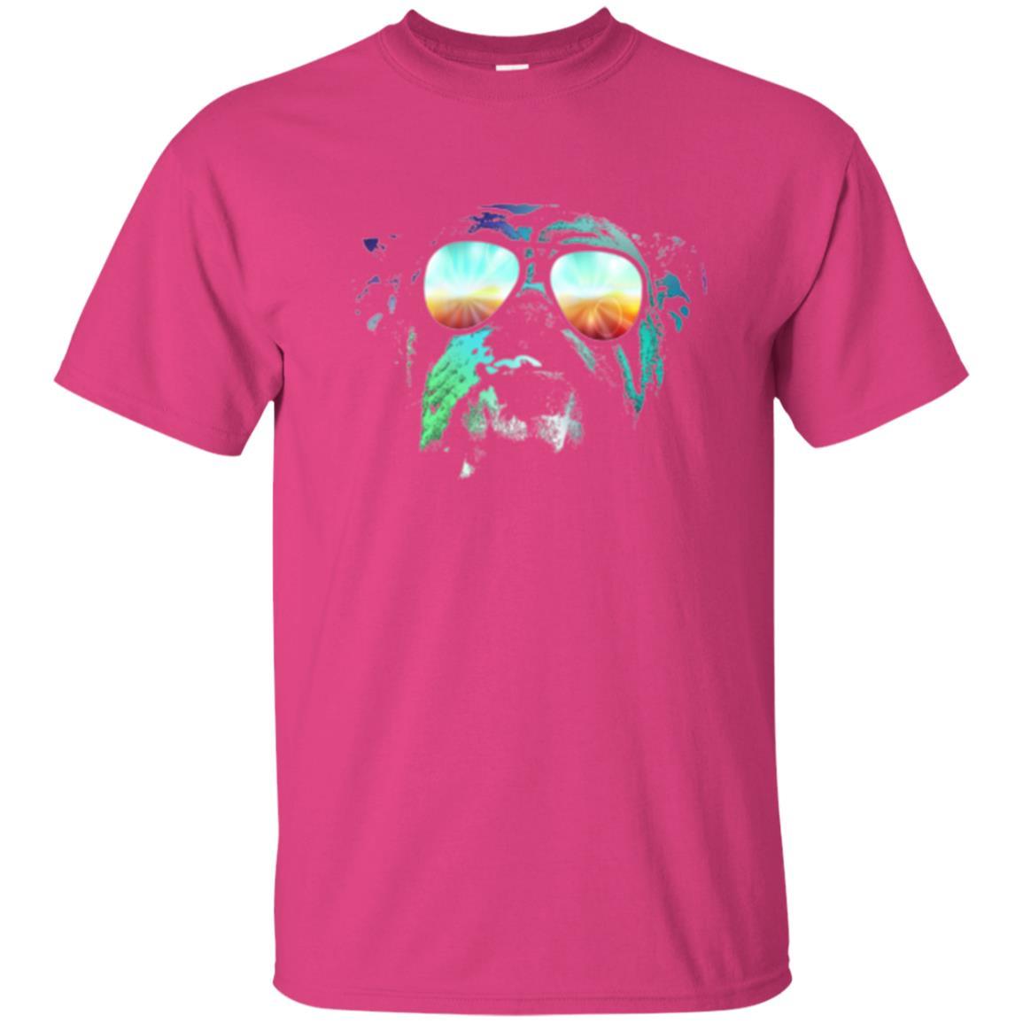 Pitbull Lover T-shirt English Bulldog Neon Dog T-shirt Heliconia