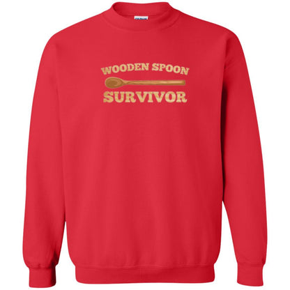 Sarcastic T-shirt Wooden Spoon Survivor T-shirt Red