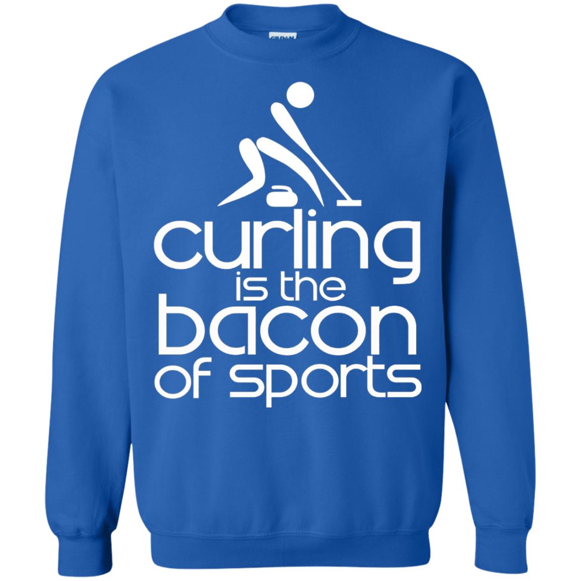 Funny Curling Is The Bacon Of Sports T-shirt Royal