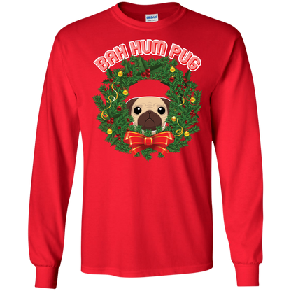 Christmas T-Shirt Bah Hum Pug Red
