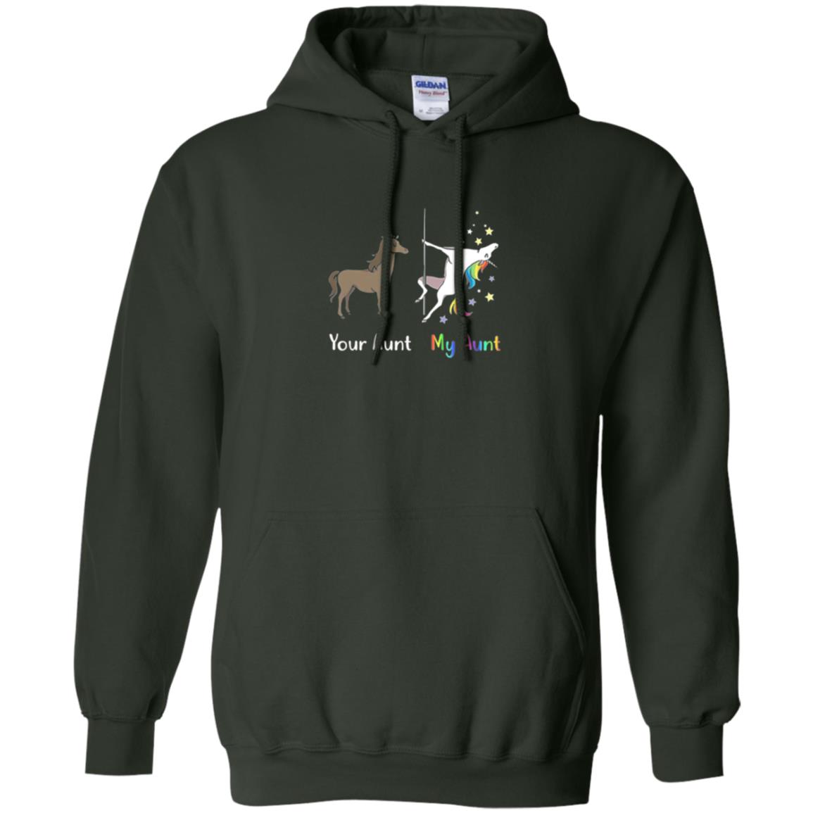 Unicorn T-shirt Your Aunt My Aunt Forest Green