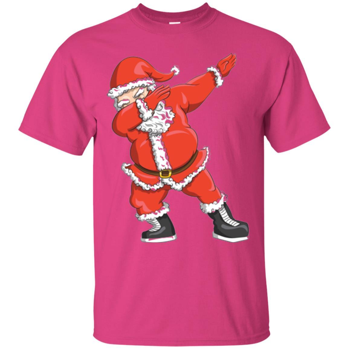 Funny Christmas T-shirt Dabbing Santa Claus Heliconia