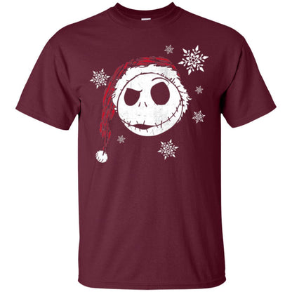 Christmas T-shirt Disney Nightmare Before Christmas Snowflake Maroon