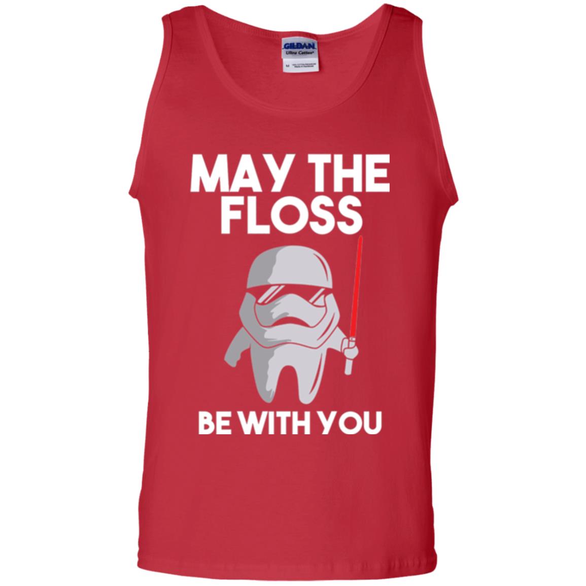 Dentist T-shirt May The Floss Be With You T-shirt Red