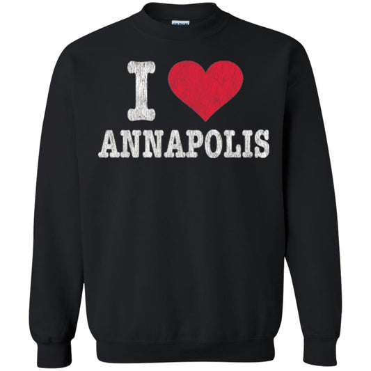 Distressed Retro I Love Annapolis T-shirt Black