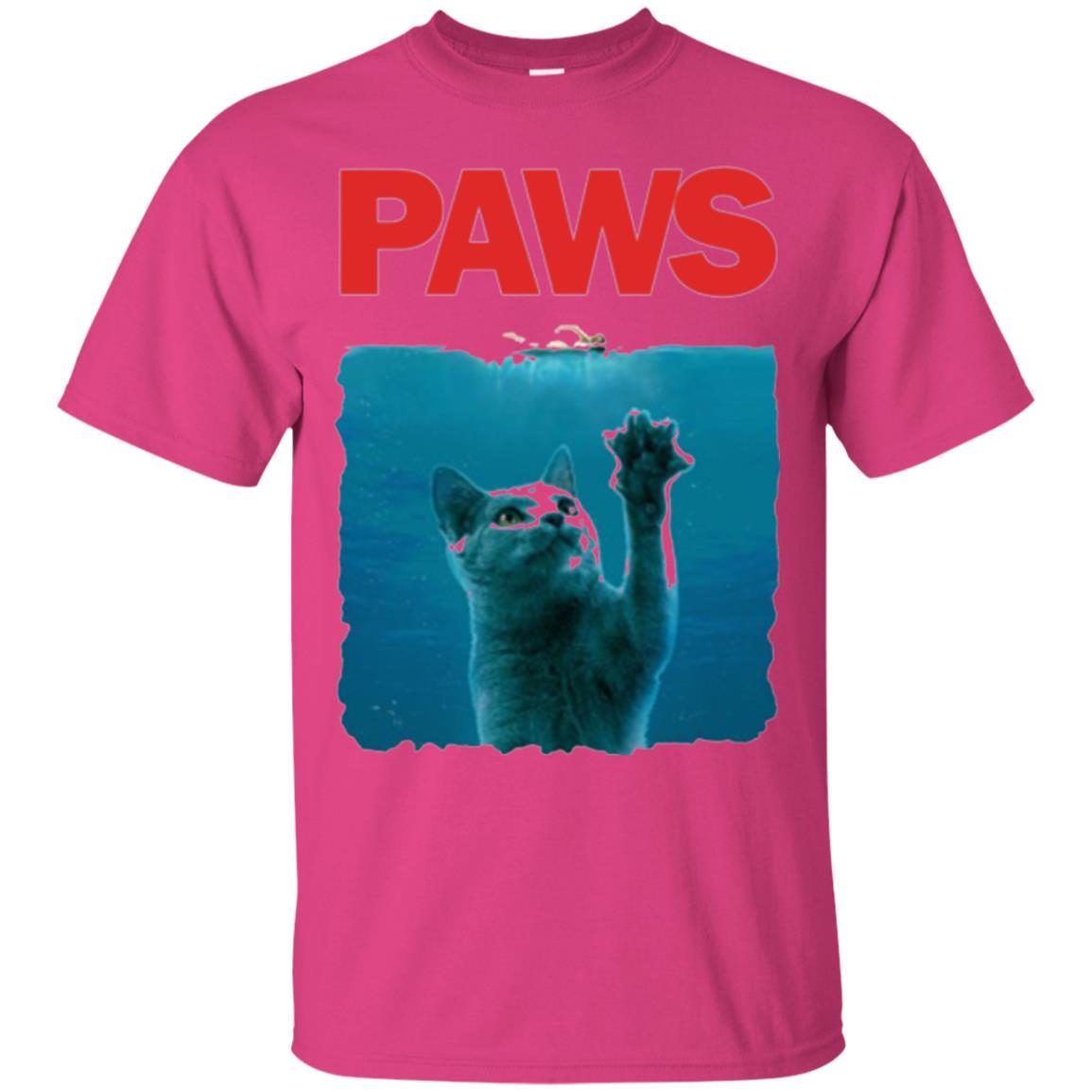 Cat Lover T-shirt Paws Kitten Meow Parody Heliconia
