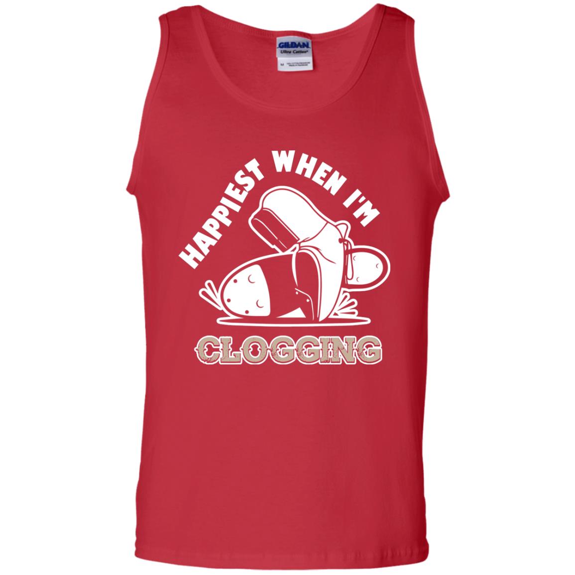 Clogger T-shirt Happiest When I'm Clogging Red