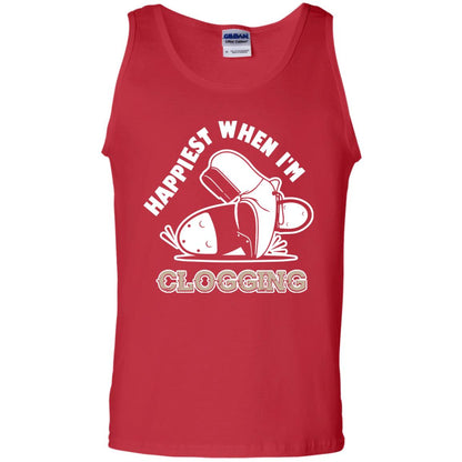 Clogger T-shirt Happiest When I'm Clogging Red