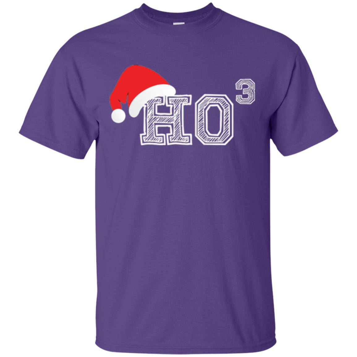 Christmas T Shirt Ho Ho Ho X 3 Third Power Purple