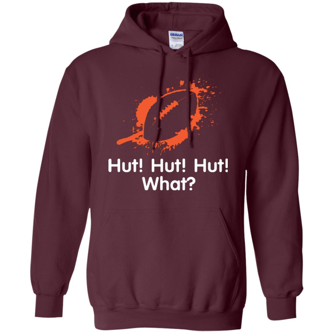 Football Crusher T-shirt Hut Hut Hut What Maroon