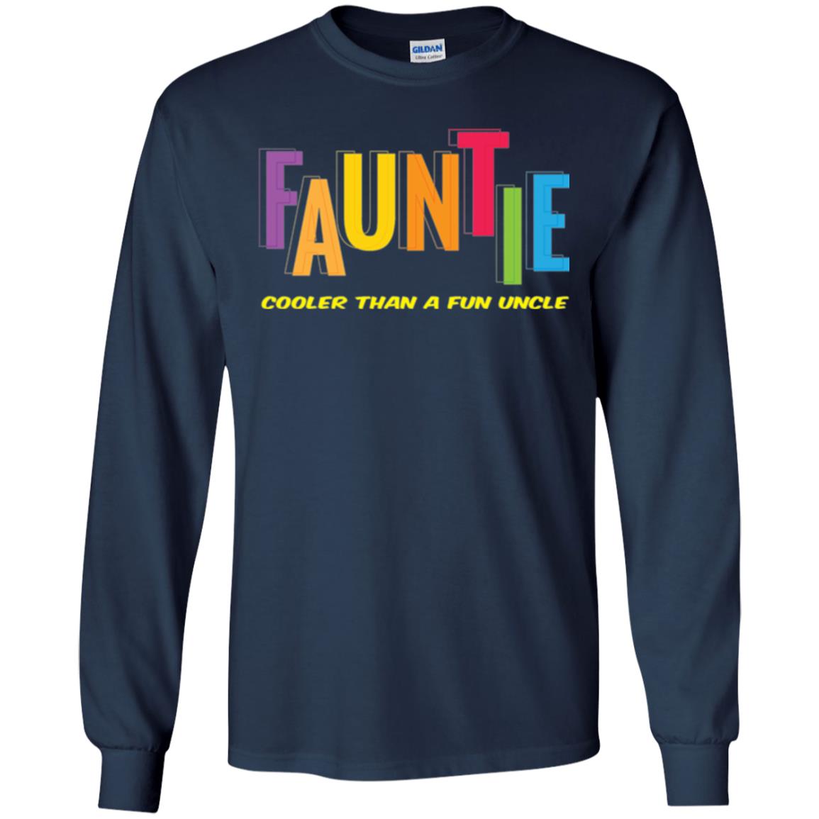 Aunt T-shirt Fauntie Cooler Than A Fun Uncle Navy