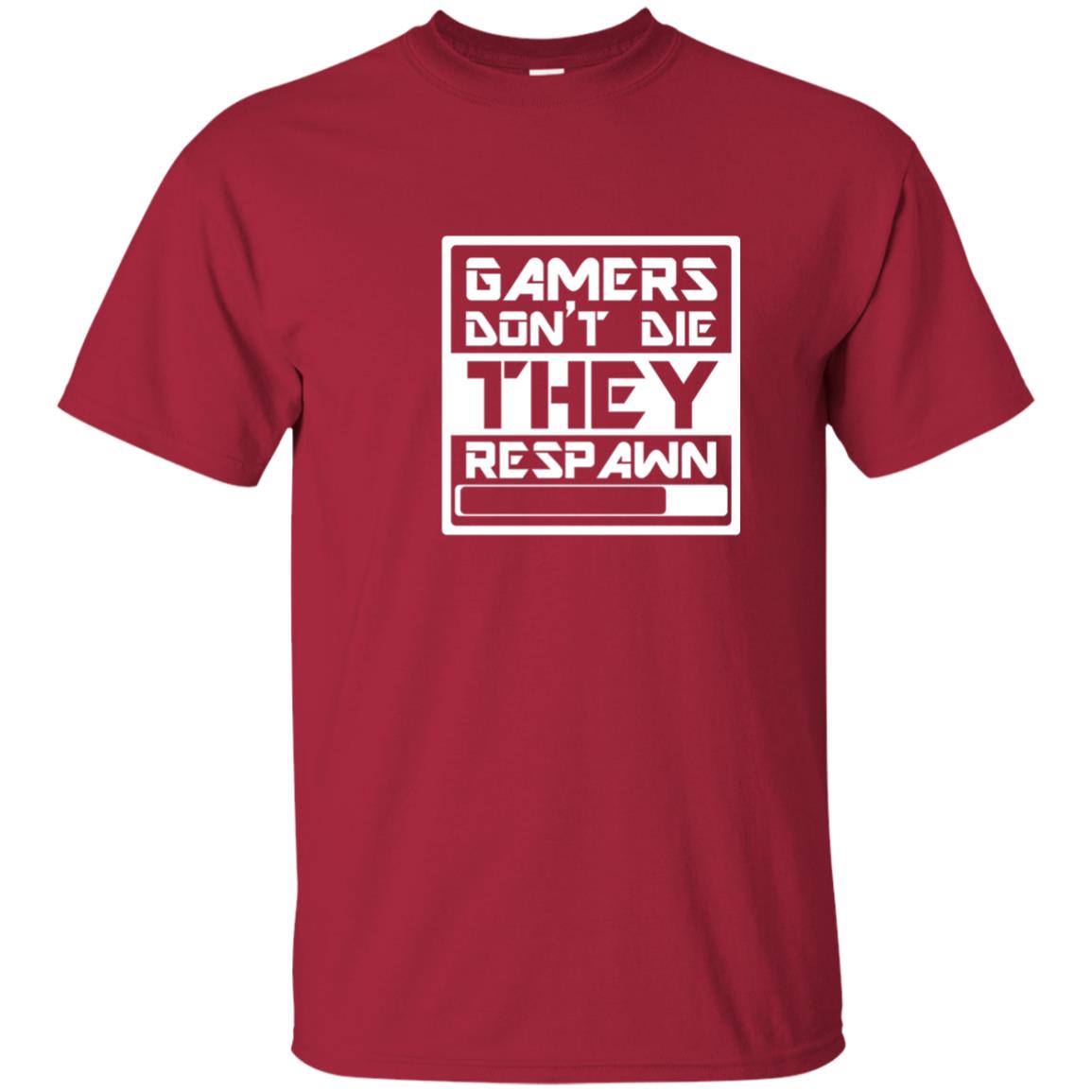 Video Gamer Shirt Don_t Die They Respawn Cardinal