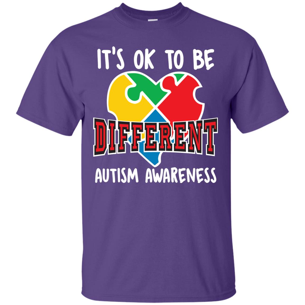 It’s Ok To Be Different Autism Awareness T-shirt Purple