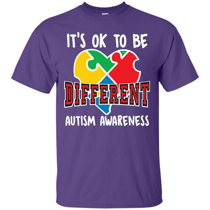 It’s Ok To Be Different Autism Awareness T-shirt Purple