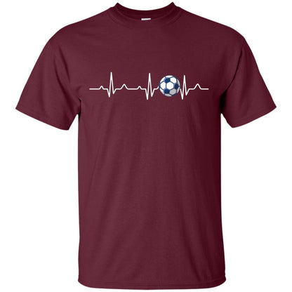Heartbeat Soccer Lover T-shirt Maroon