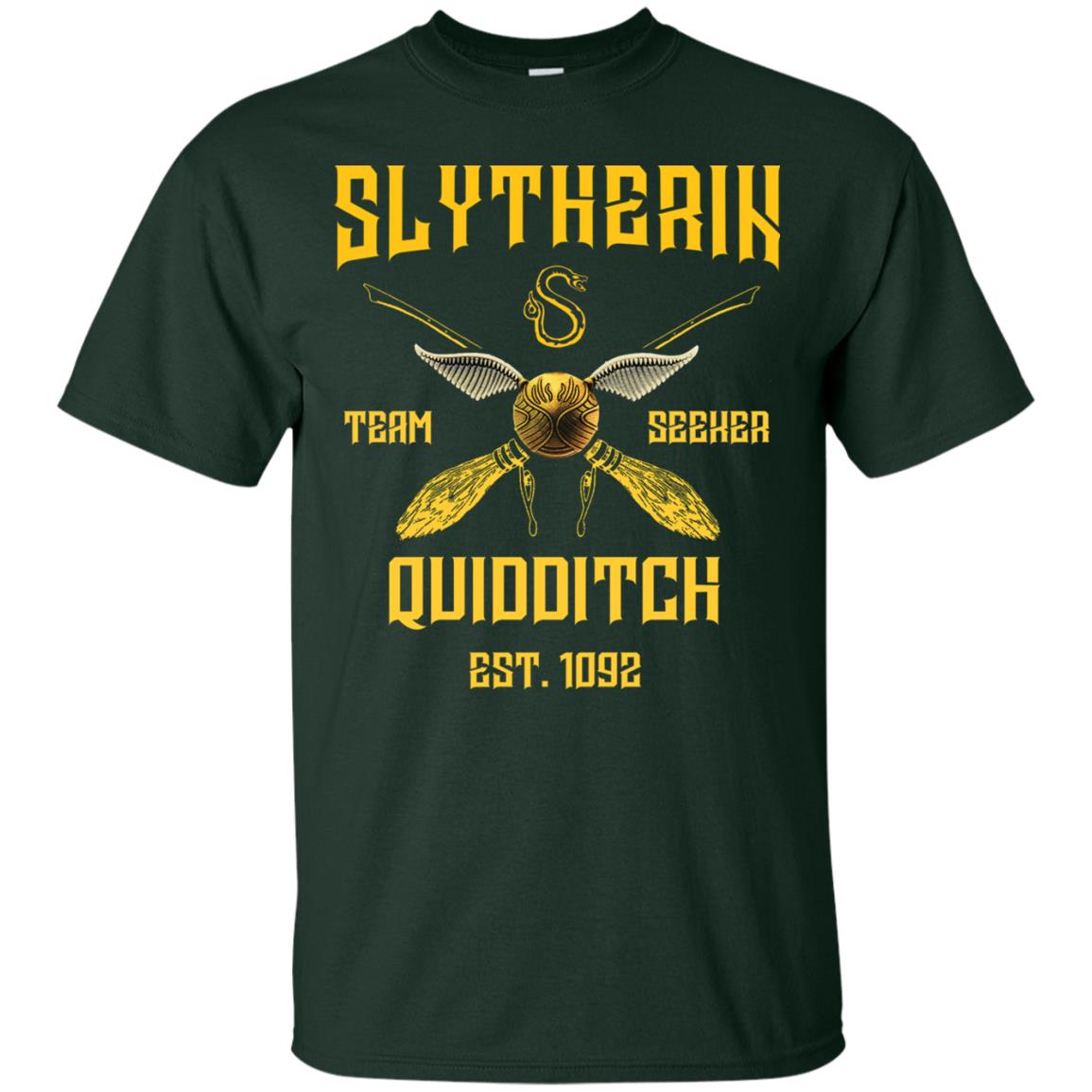 Slytherin Quiddith Team Seeker Est 1092 Harry Potter Shirt Forest