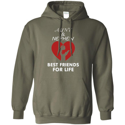 Family T-shirt Aunt And Nephew Best Friends For Life Military Green