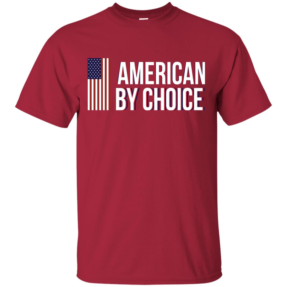 Flag Of American By Choice T-shirt Cardinal