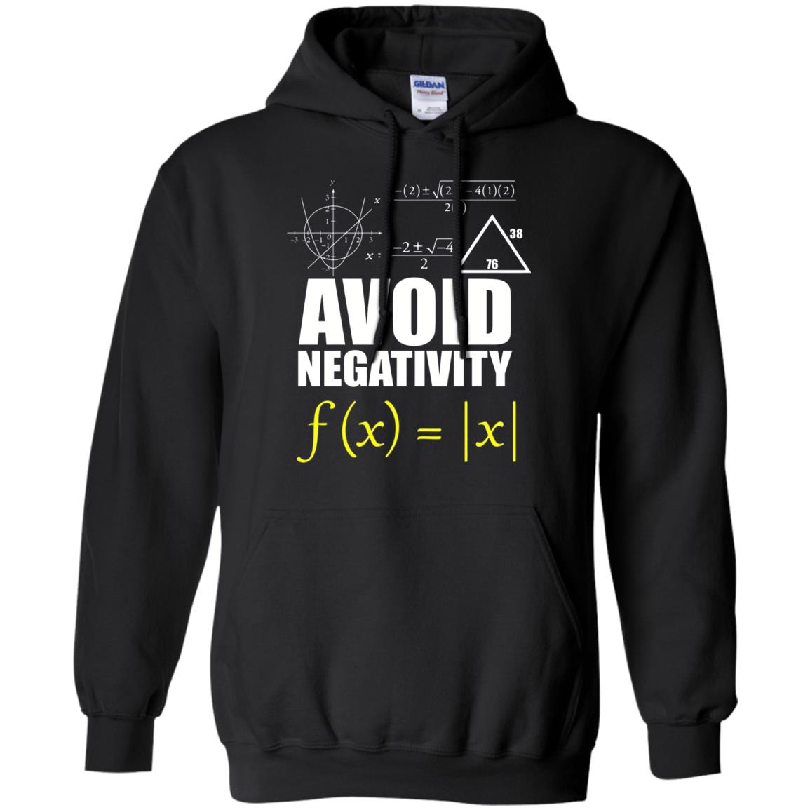 Avoid Negativity Math Teacher T-shirt Black