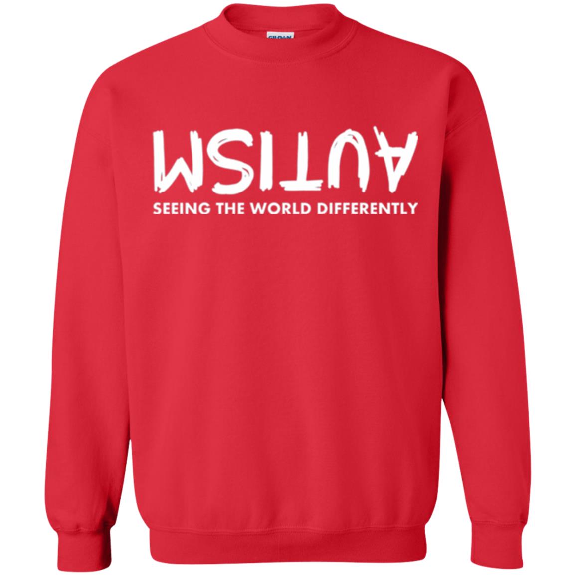 Pround Autism Shirt Seeing The World Differently Red