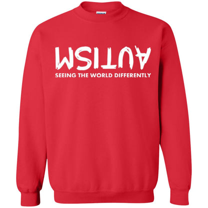 Pround Autism Shirt Seeing The World Differently Red