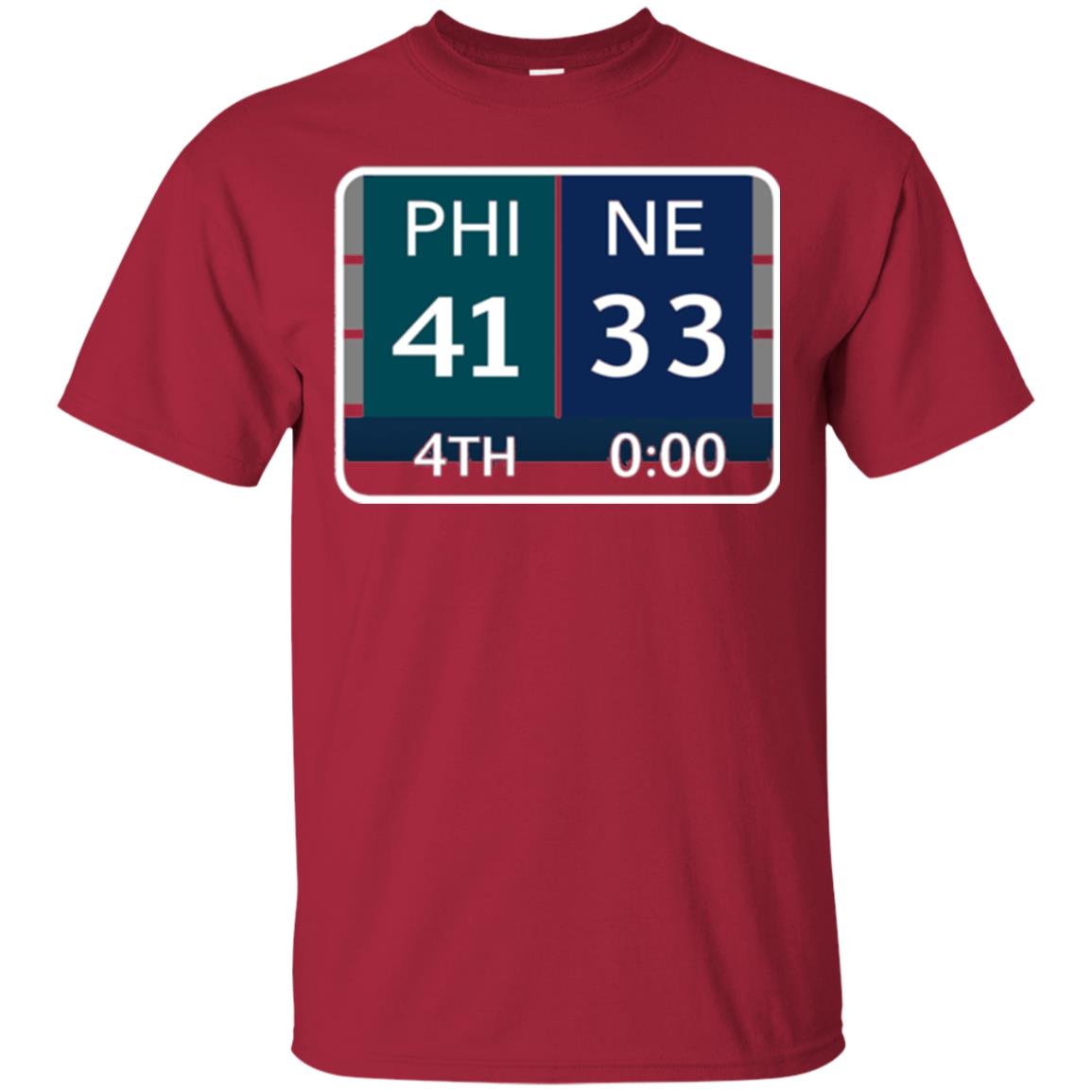 Phi 41 Ne 33 Final Score Football Lover T-shirt Cardinal