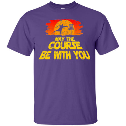 Disc Golf T-shirt May The Course Be With You Purple