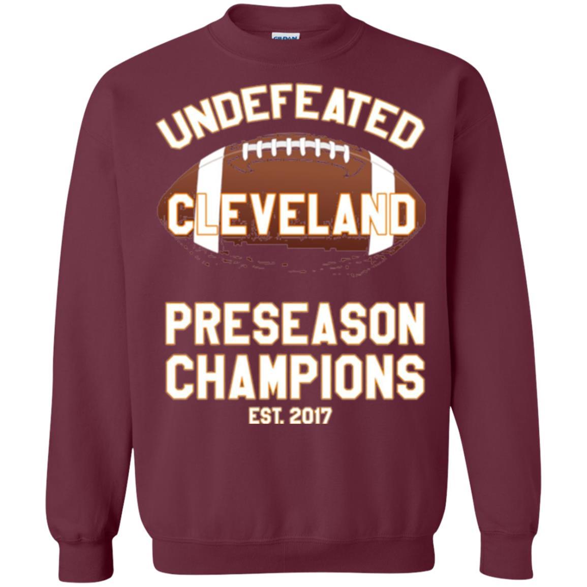 Football T-shirt Cleveland Football Undefeated Preseason Champion Maroon