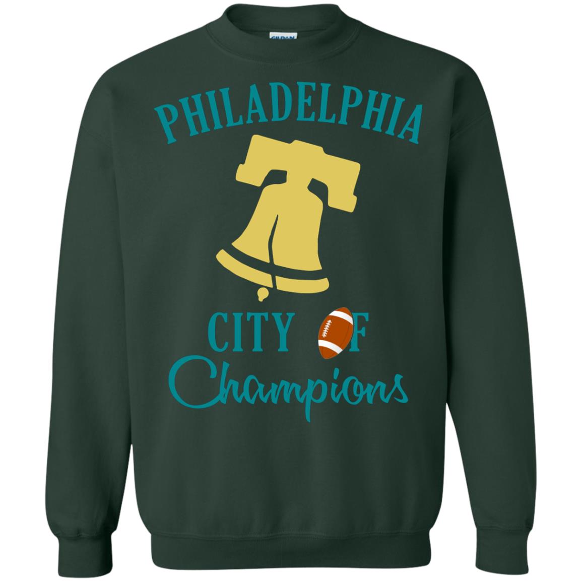 Football Lover T-shirt Philadelphia City Of Champion Forest Green