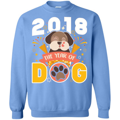 Funny Chinese New Year T-shirt 2018 The Year Of Dog Carolina Blue