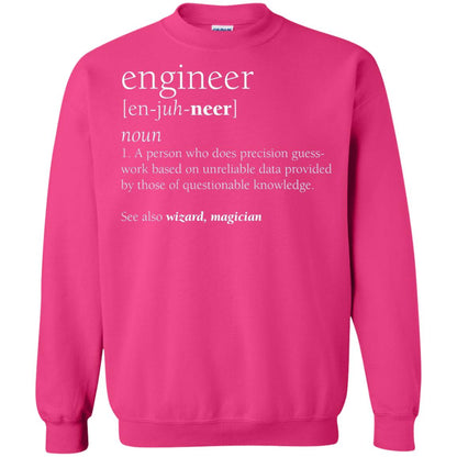 A Person Who Does Precision Guess Work Based On Unreliable Data Engineer Definition T-shirt Heliconia