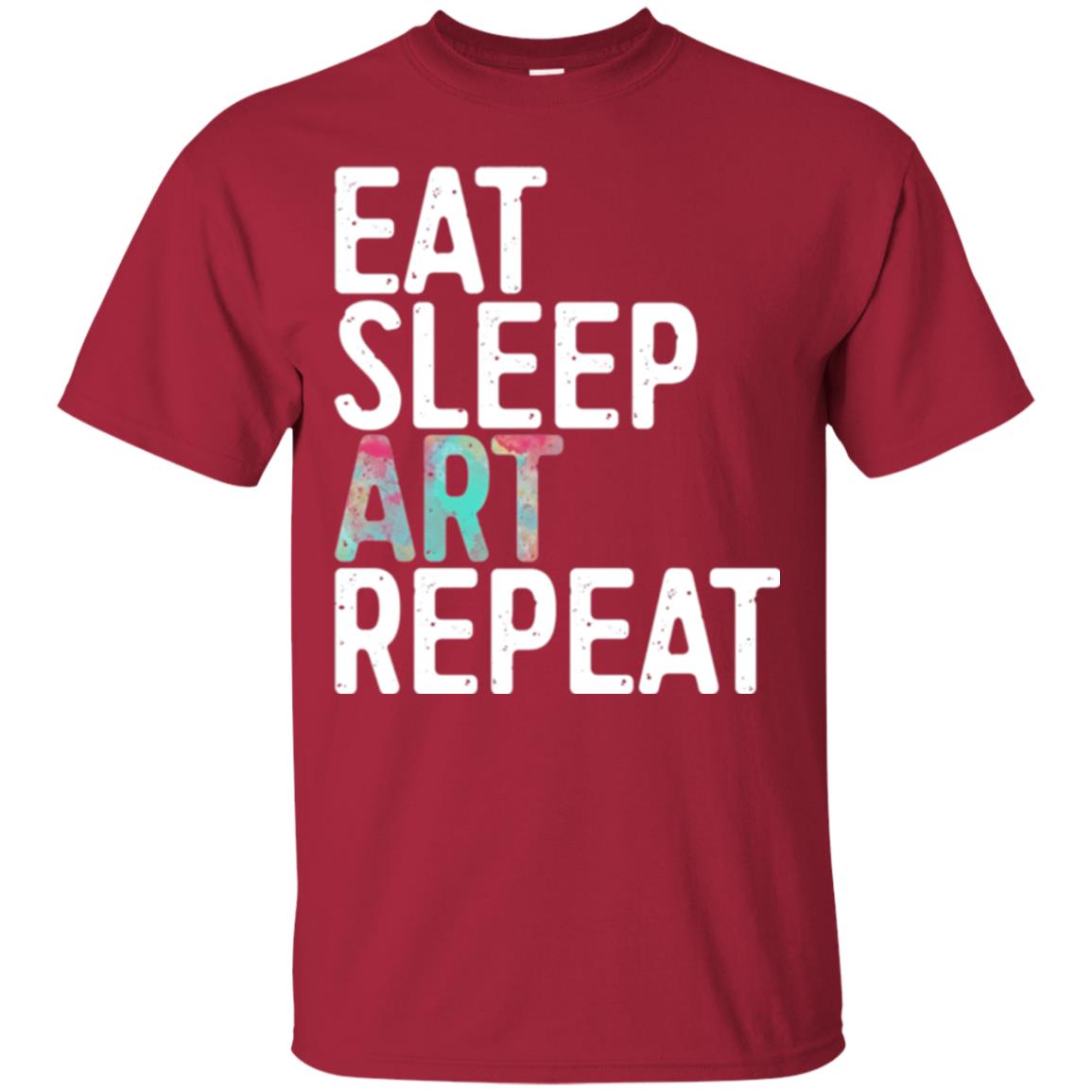 Art Lover T-shirt Eat Sleep Art Repeat Cardinal