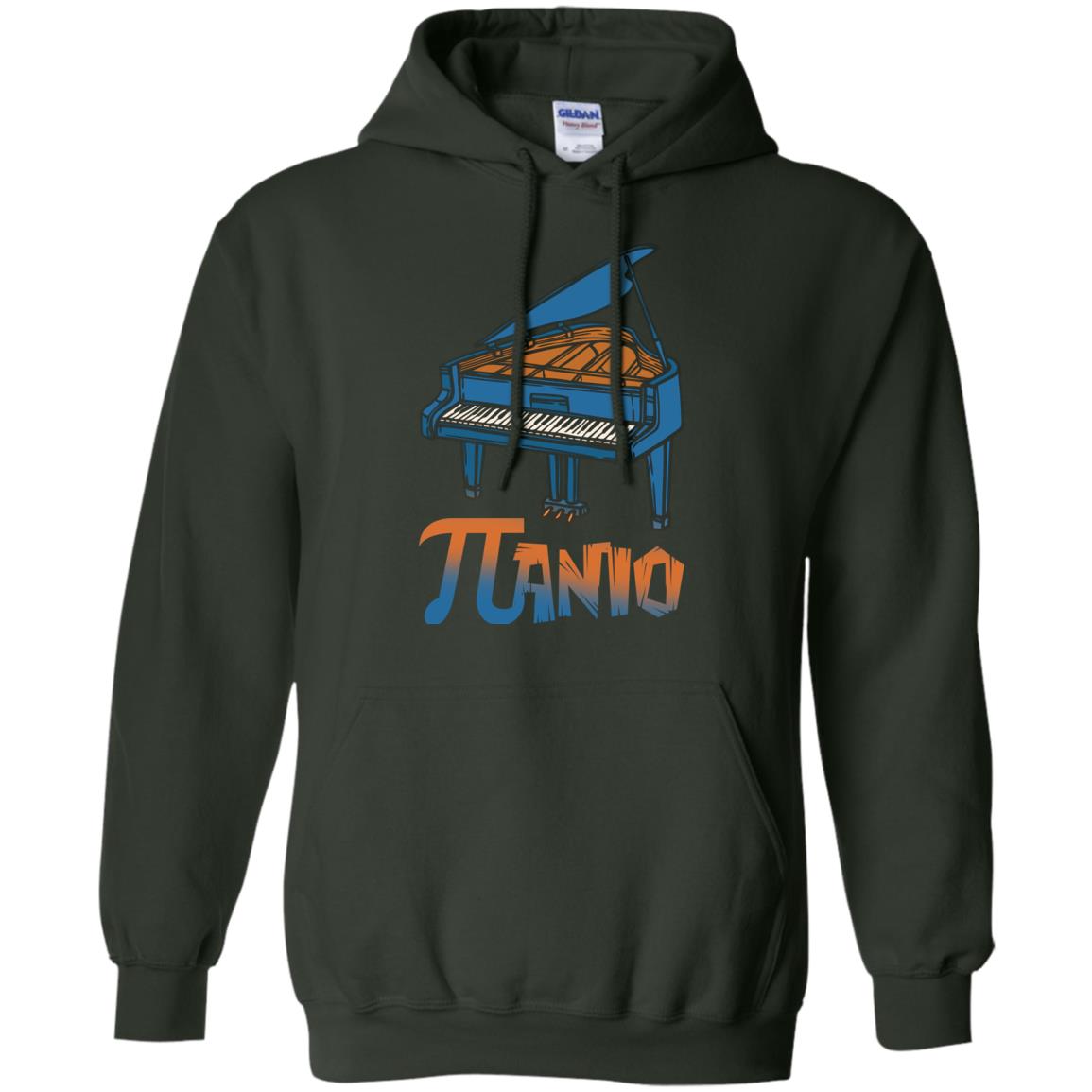 Pi Day T-shirt Funny Piano Lover Forest Green