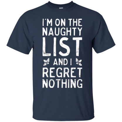 Christmas T-shirt I_m On The Naughty List Navy