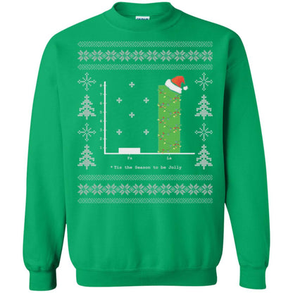 Christmas T-shirt Carol Bar Graph Irish Green