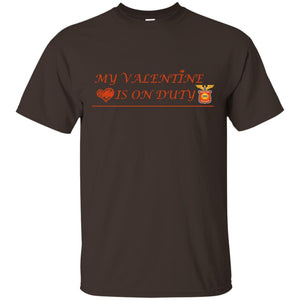 My Valentine Is On Duty Police Station ShirtG200 Gildan Ultra Cotton T-Shirt