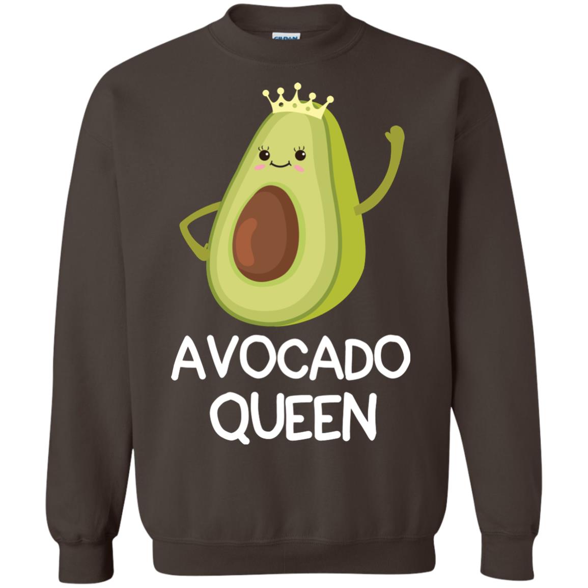 Avocado Queen Vegetarian Shirt For Girls Dark Chocolate