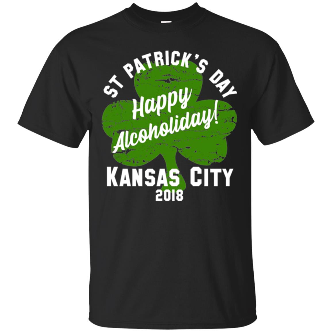 Kansas City 2018 Shamrock St Paddys Green Tshirt St. Patricks Day Black