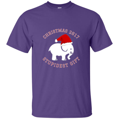 Christmas T-shirt White Elephant Christmas 2017 Stupidest Gift Purple