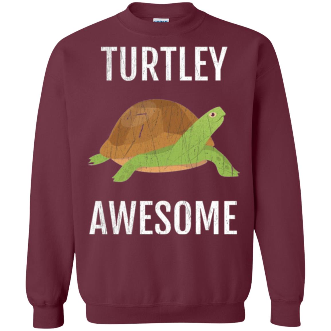 Turtle T-shirt Turtley Awesome Maroon