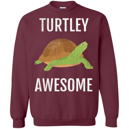 Turtle T-shirt Turtley Awesome Maroon