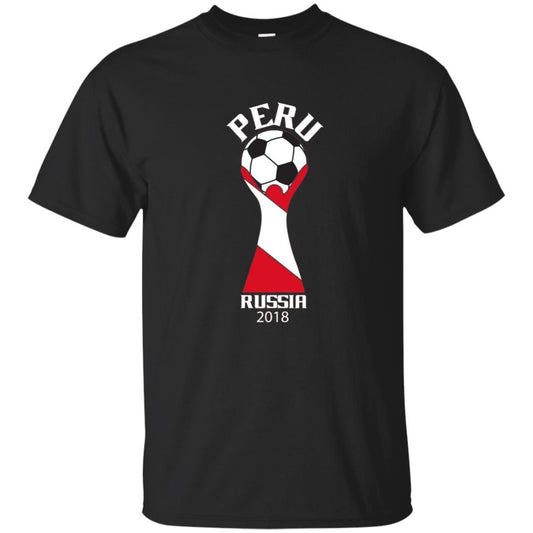 Football Lovers T-shirt Peru Russia 2018 Black Small