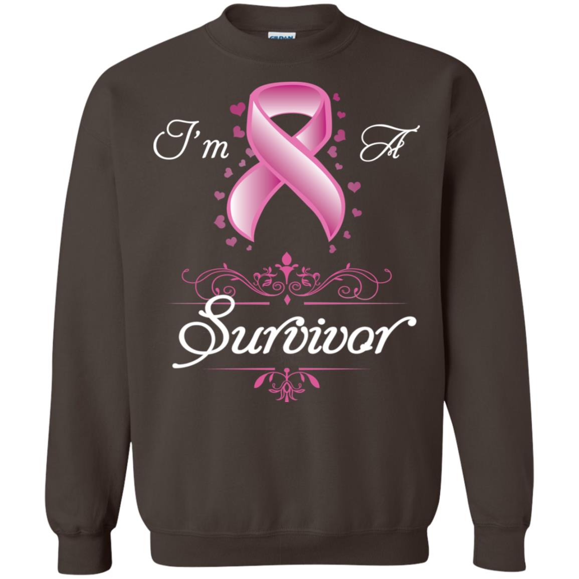 I Am A Survivor Breast Cancer Awareness Shirt Dark Chocolate