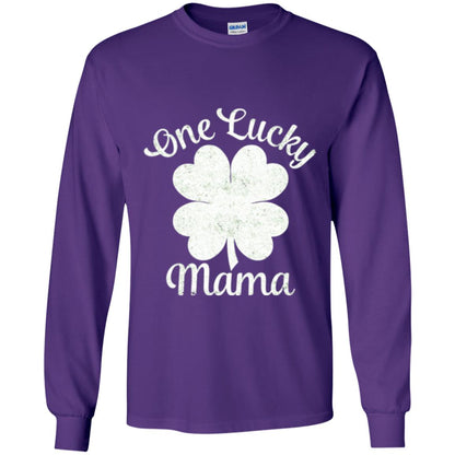 One Lucky Shamrock Mama St. Patrick's Day T-shirt Purple