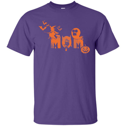 Halloween Pumpkin Mom Mommy Mother Family Shirt Purple