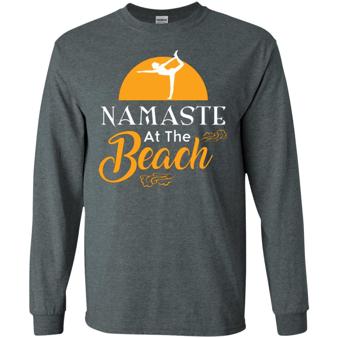 Yoga Lover T-shirt Namaste At The Beach Dark Heather