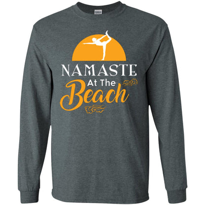 Yoga Lover T-shirt Namaste At The Beach Dark Heather