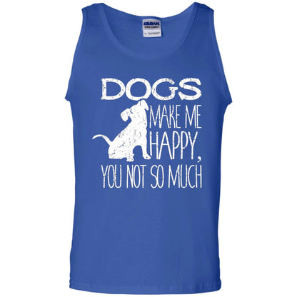 Dogs Make Me Happy You Not So Much Puppy Lover T-shirt Royal