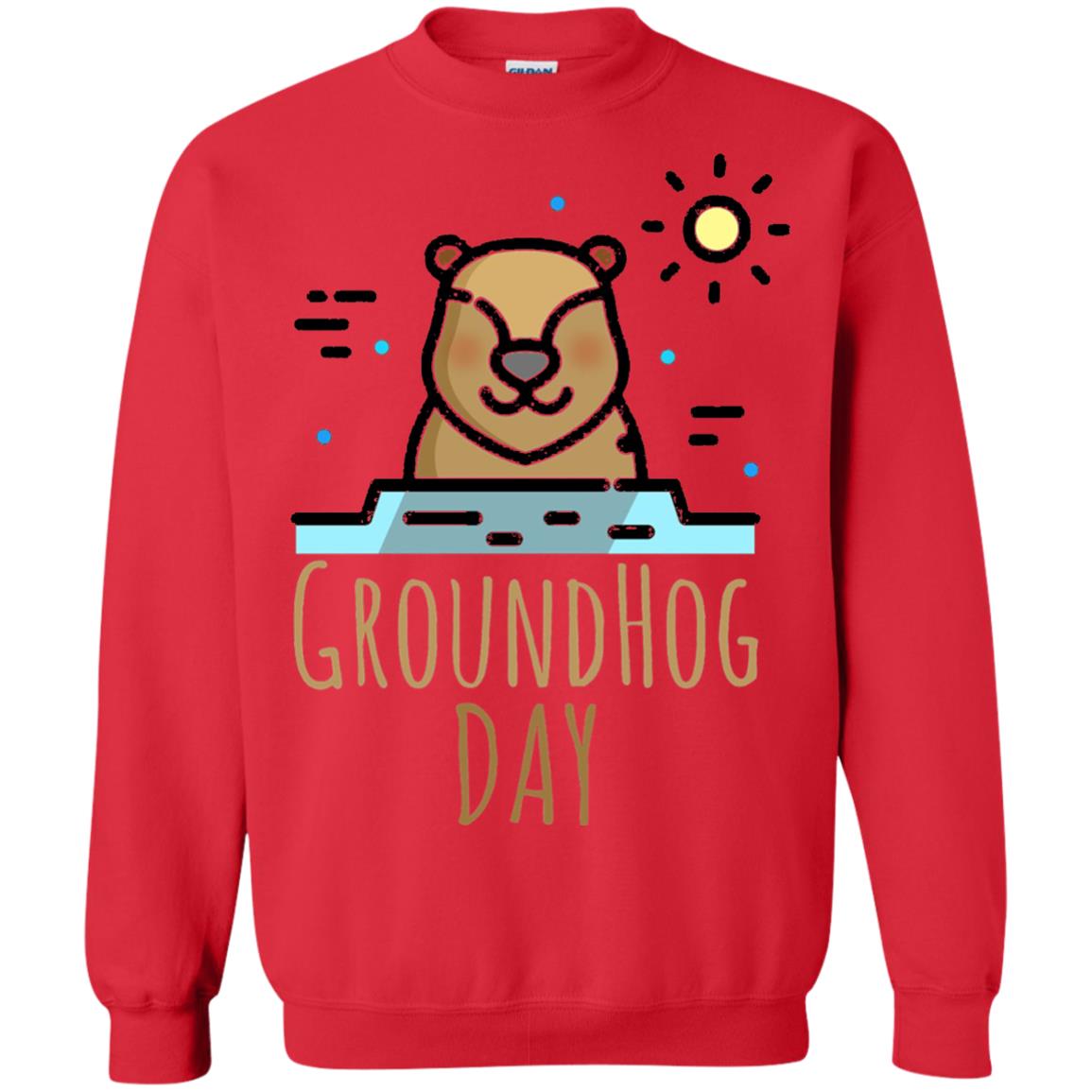 Happy Groundhog Day T-shirt Feb 2nd Red