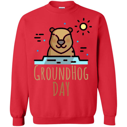 Happy Groundhog Day T-shirt Feb 2nd Red